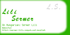 lili sermer business card